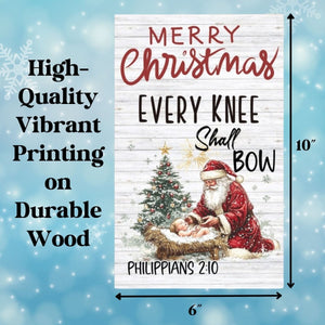 Nativity Scene with Santa | Farmhouse World