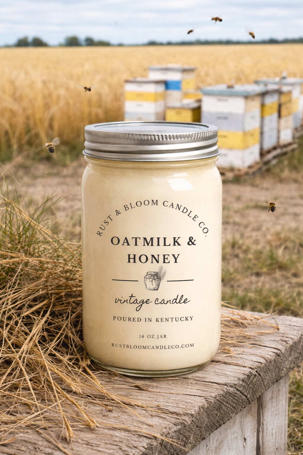 Oatmilk & Honey 16 Oz Candle | Farmhouse World