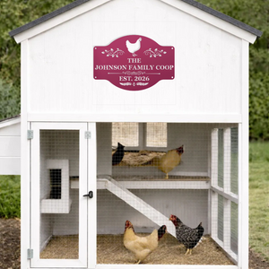 Custom chicken coop sign for women who love chickens and rustic farmhouse decor