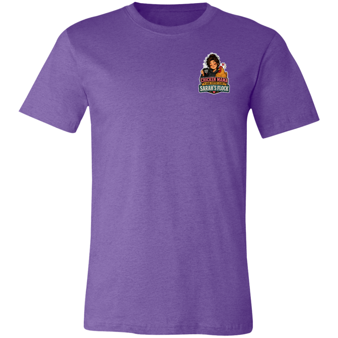 Chicken mom shirt with name and chicken graphic