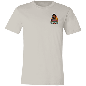 Farmhouse chicken mom t-shirt with woman and chicken