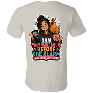 Chicken keeper woman shirt with coffee mugs
