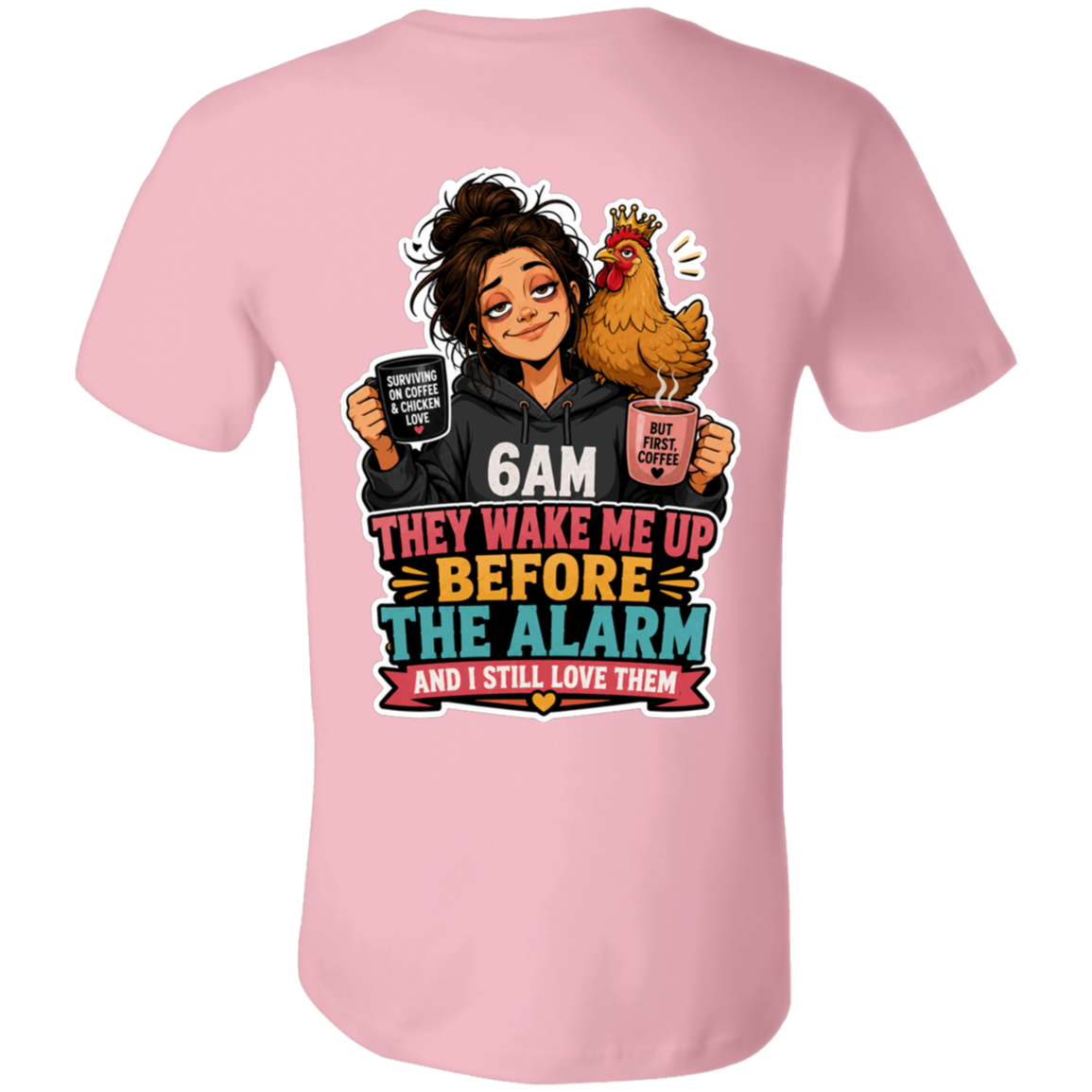 Personalized farm girl chicken shirt