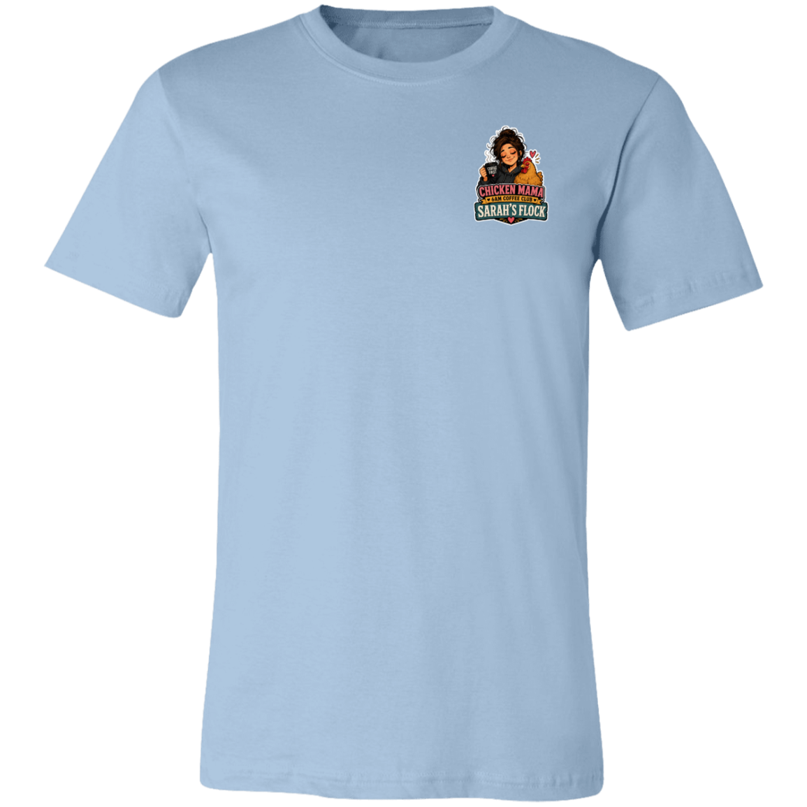 Farmhouse World personalized chicken mom shirt blue
