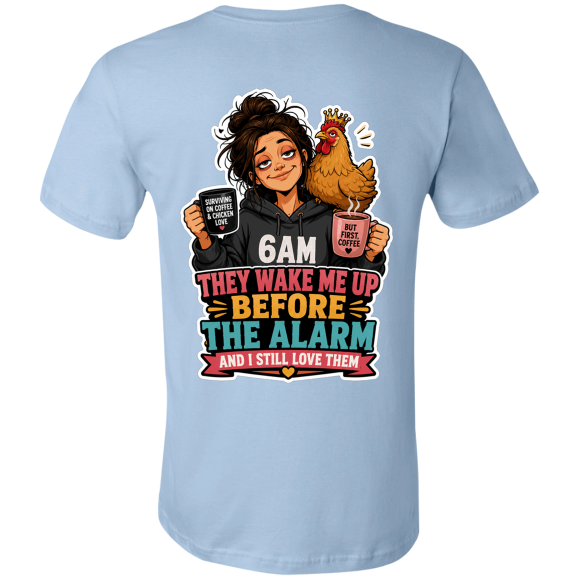 Personalized chicken lover gift shirt blue