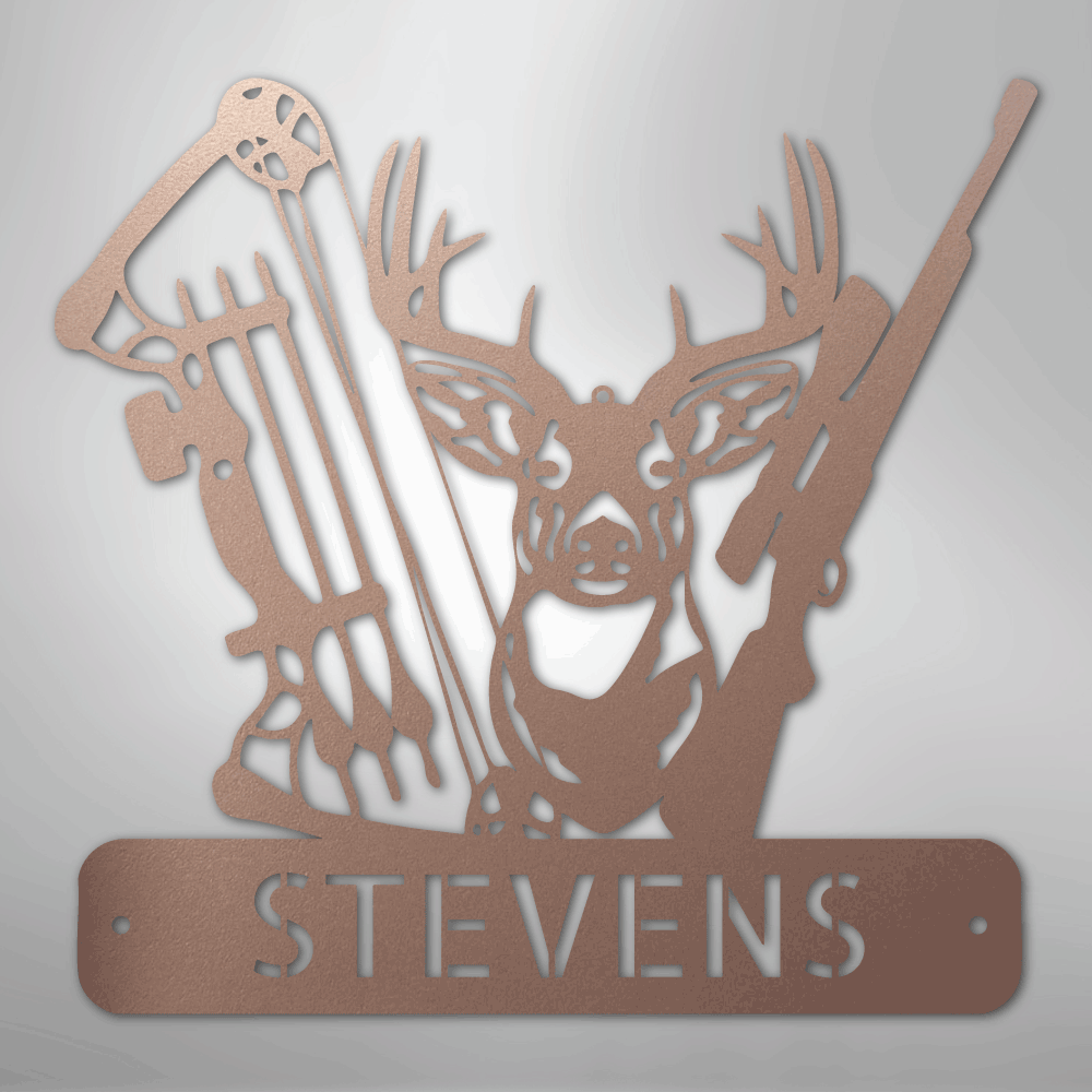 Personalized Deer Hunter Sign Gift Rose