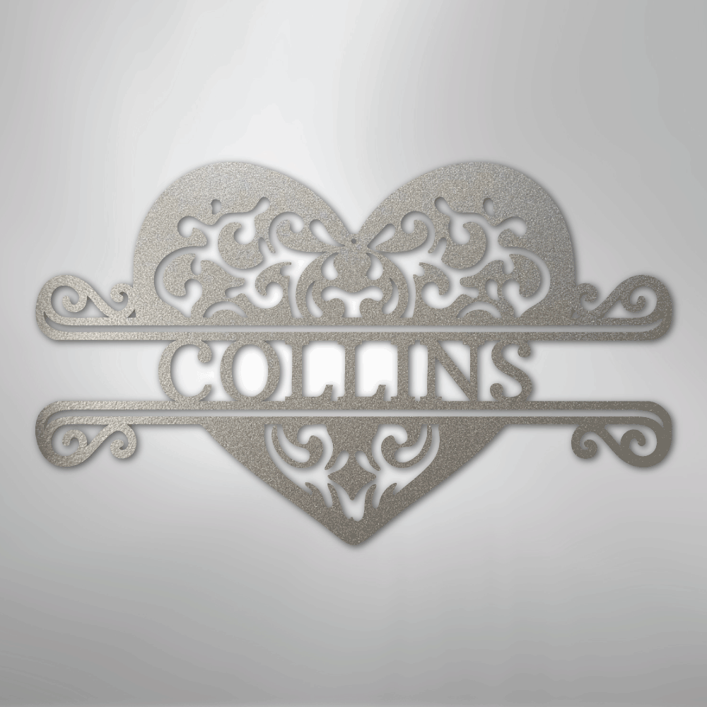 Farmhouse heart metal wall decor sign