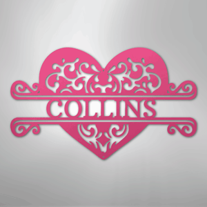 Custom metal couple name wall art sign