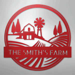 Custom Farm Sign - Red