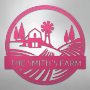 Custom Farm Sign - Pink