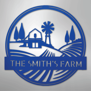 Custom Farm Sign - Blue