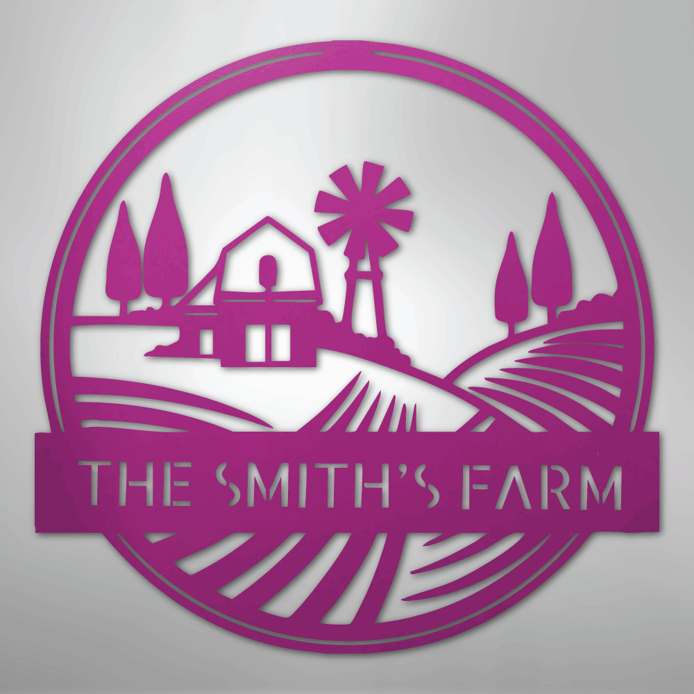 Custom Farm Sign - Purple