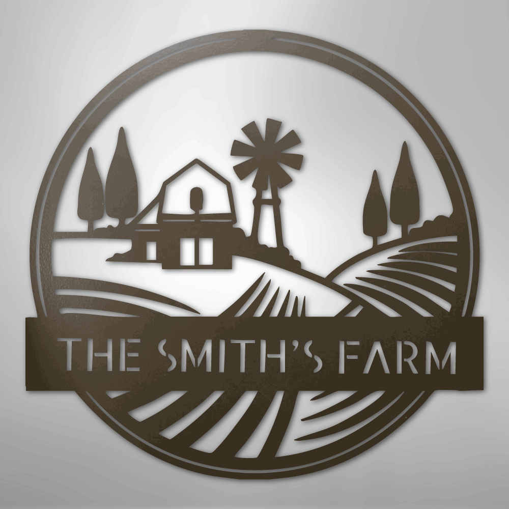 Custom Farm Sign - Brown