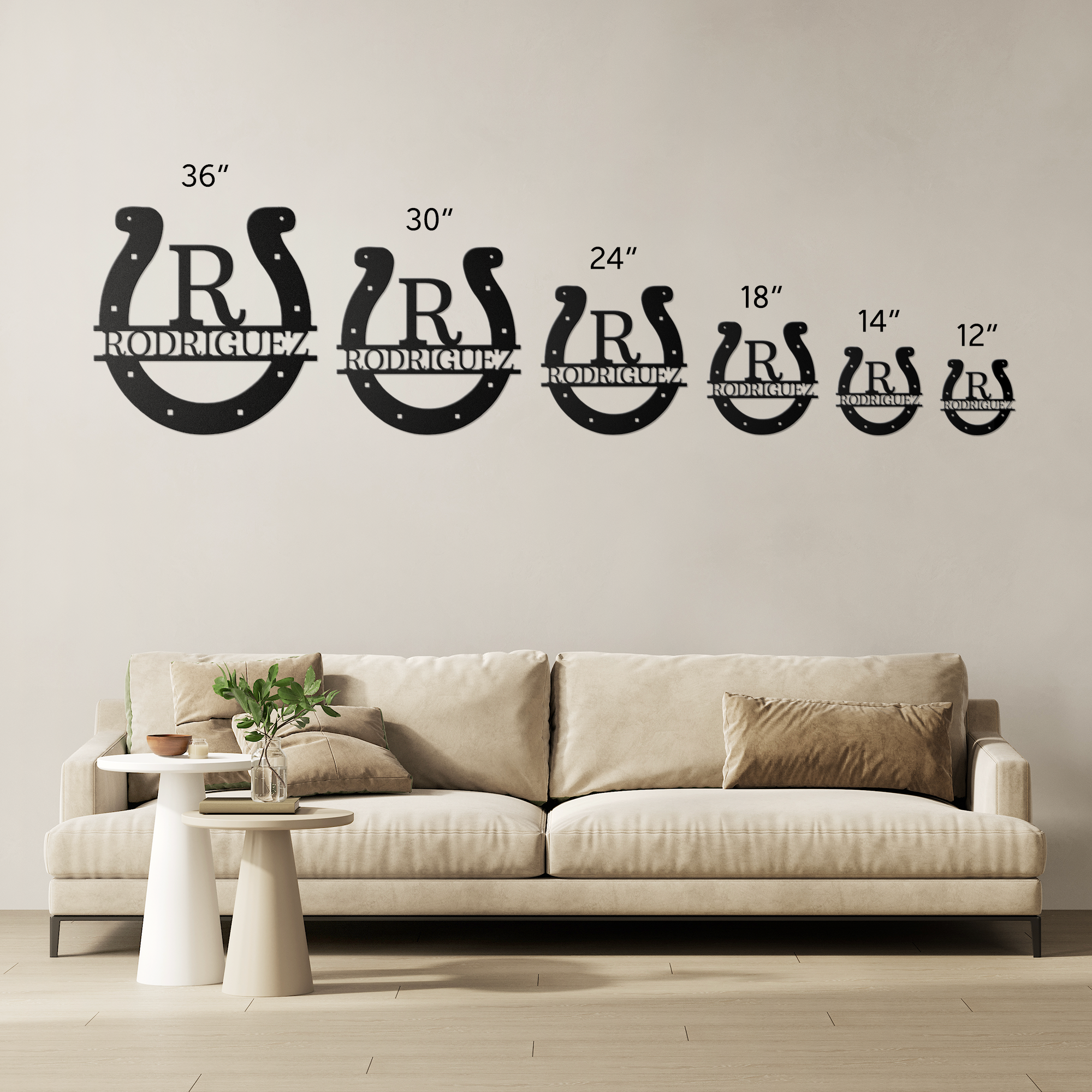 Personalized Horseshoe Sign | Farmhouse World
