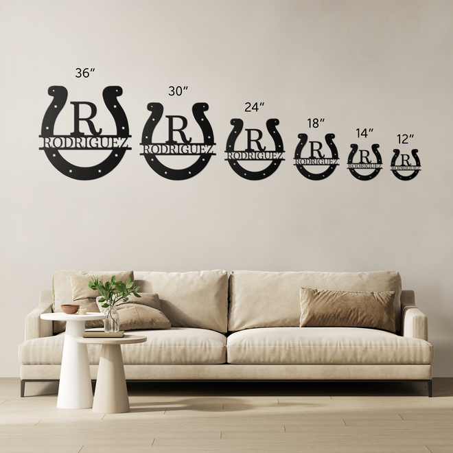 Personalized Horseshoe Sign | Farmhouse World