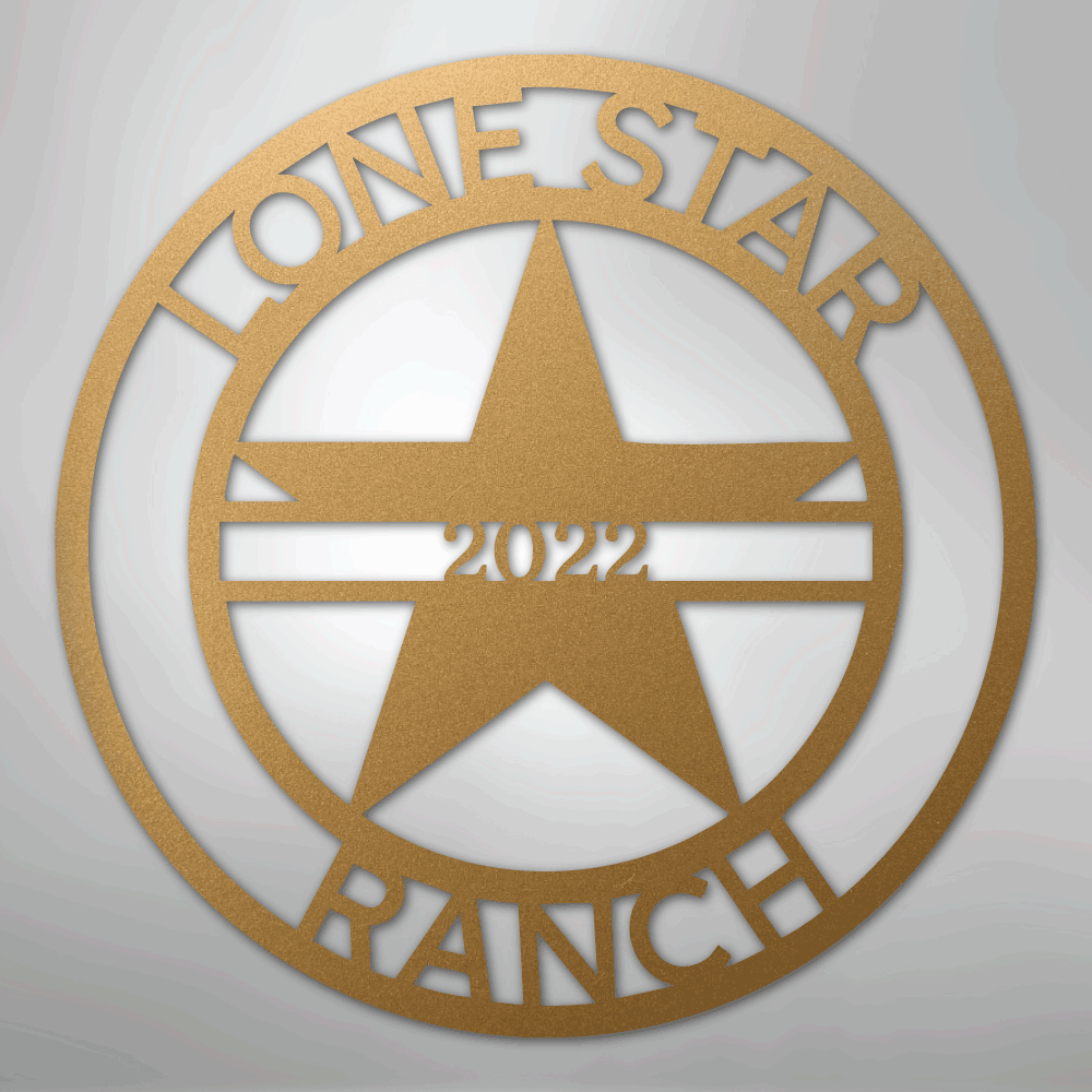 Personalized Star Decor Sign gold