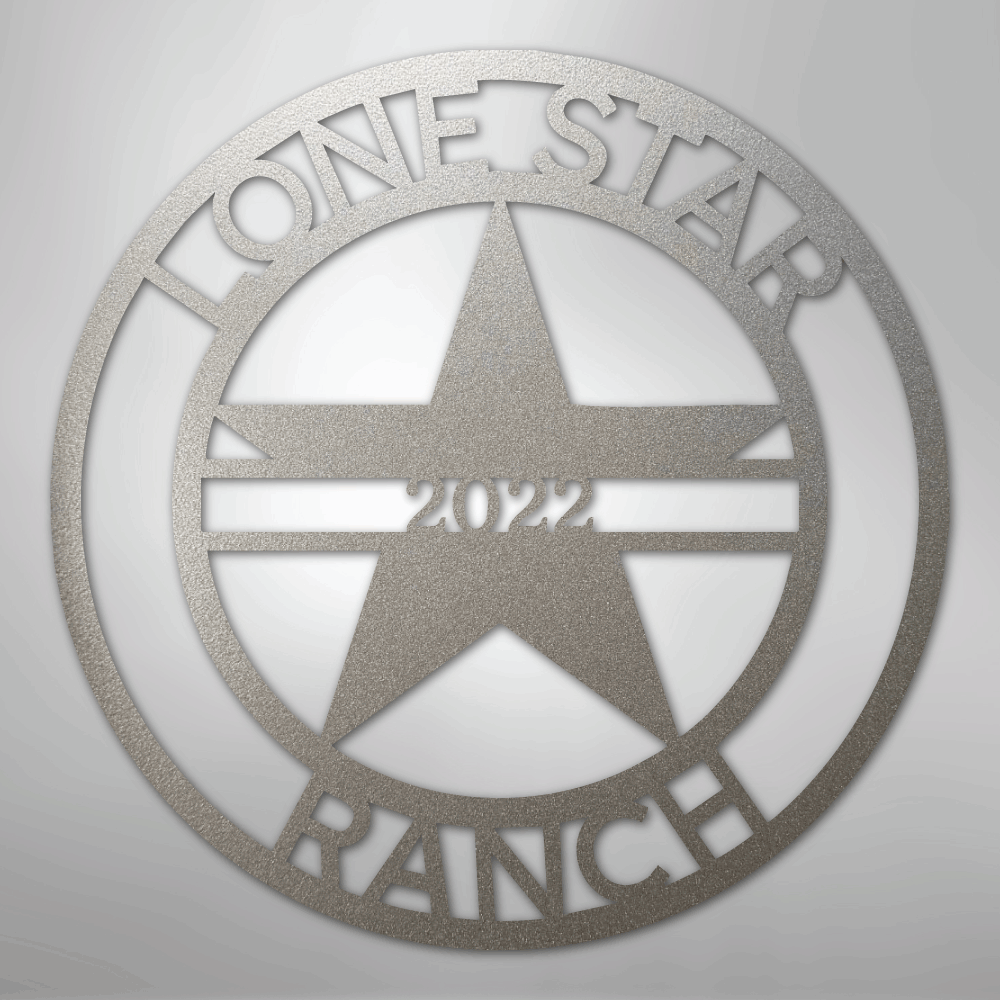Personalized Star Decor Sign silver