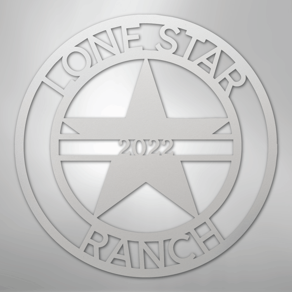 Personalized Star Decor Sign white