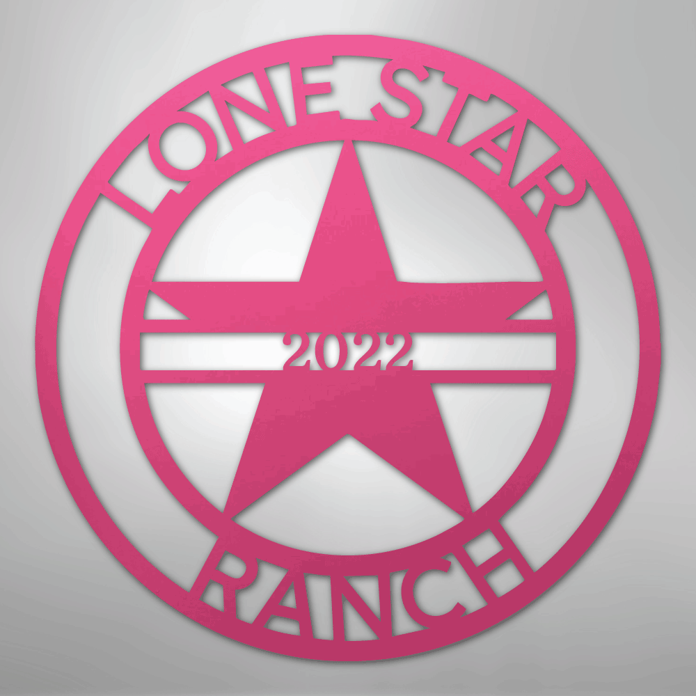 Personalized Star Decor Sign purple
