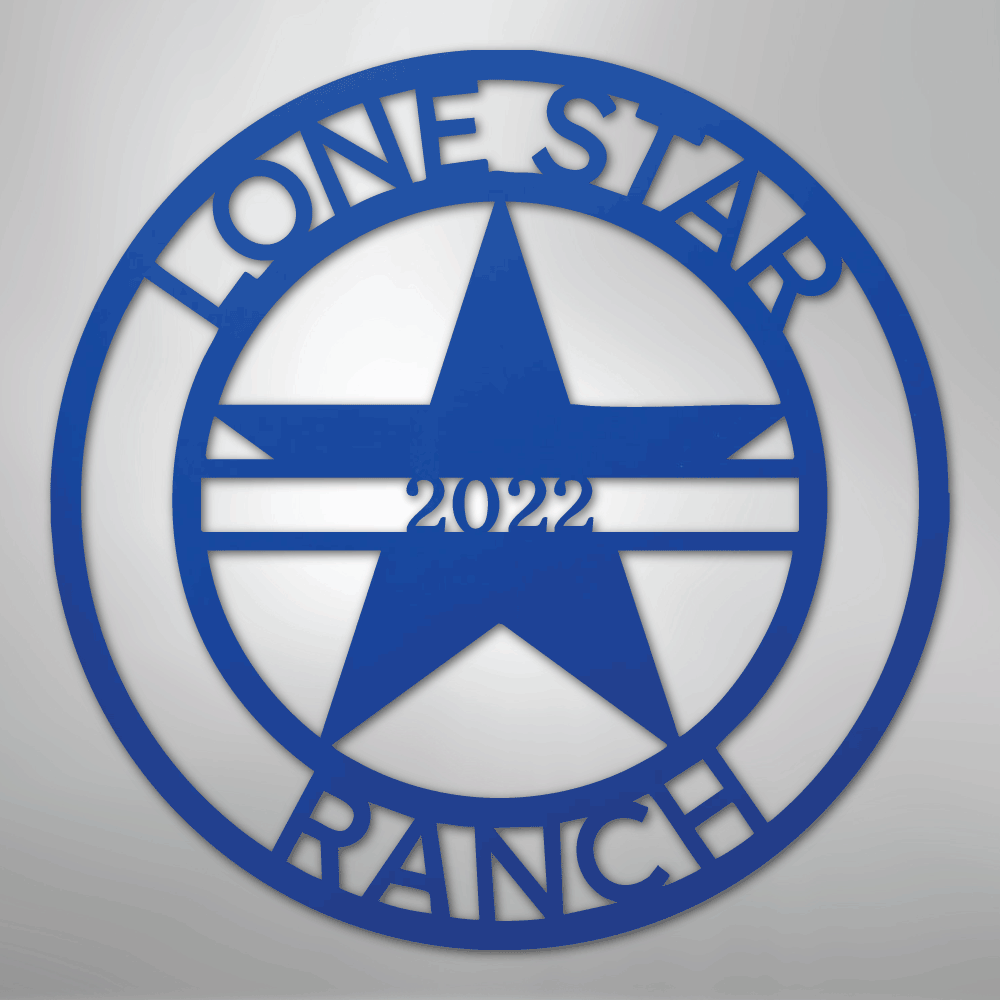 Personalized Star Decor Sign blue
