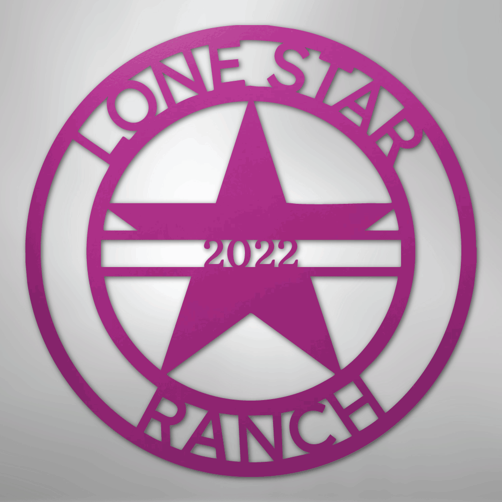 Personalized Star Decor Sign purple