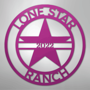 Personalized Star Decor Sign purple