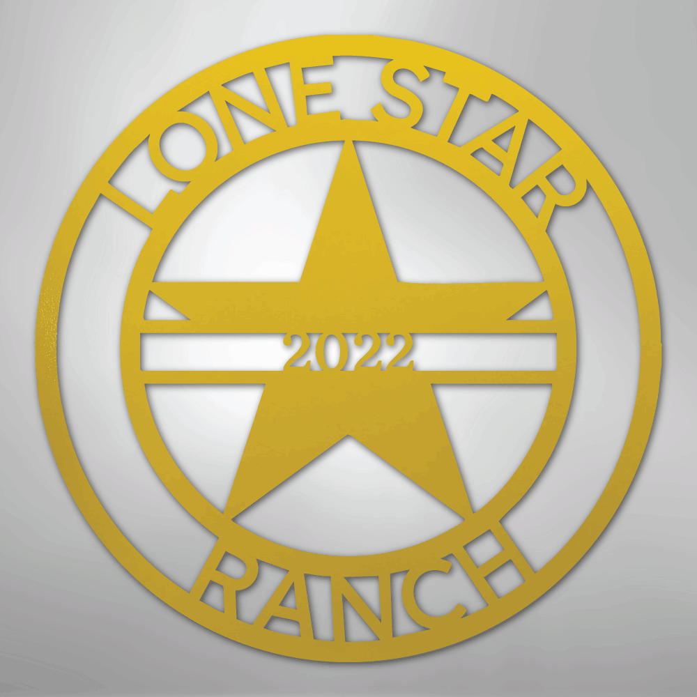 Personalized Star Decor Sign yellow