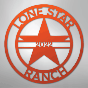 Personalized Star Decor Sign orange