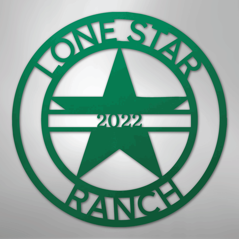 Personalized Star Decor Sign green