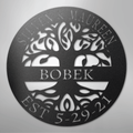 Personalized Tree of Life family name sign with custom established date