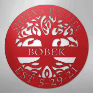 Personalized metal wall decor for entryway porch or living room