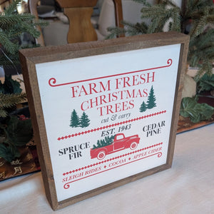 Rustic Christmas Truck Sign 10" | Farmhouse World