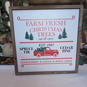 Rustic Christmas Truck Sign 10" | Farmhouse World