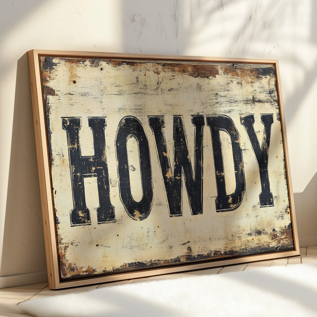 Rustic “Howdy” Western Wall Art | Farmhouse World