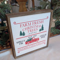 Christmas Decorations - Rustic Christmas Truck Sign 10"