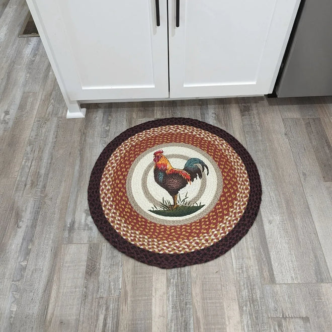Round Rooster Rugs