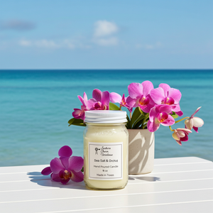 Sea Salt & Orchid Candle & Wax Melt | Coastal Floral | Farmhouse World