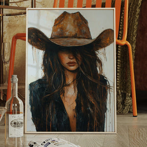 western portrait wall art for ranch home or boutique space