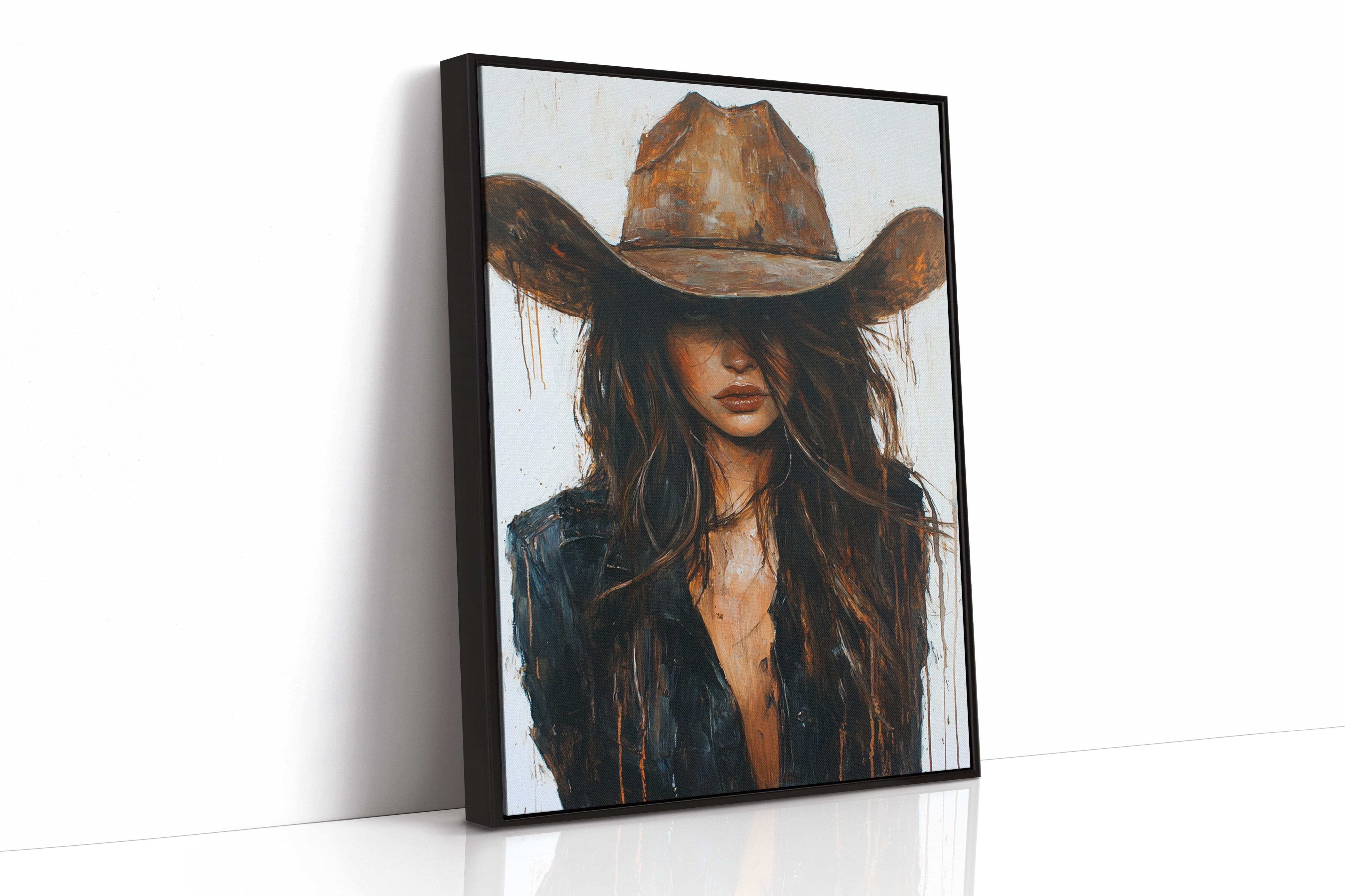 bold cowgirl print for bedroom living room or entryway