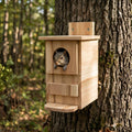 Cedar Squirrel House for Backyard, Handmade Wooden Nesting Box, Outdoor Wildlife Habitat, Tree Mounted Squirrel Shelter