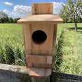 Cedar Squirrel House for Backyard, Handmade Wooden Nesting Box, Outdoor Wildlife Habitat, Tree Mounted Squirrel Shelter