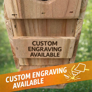 Cedar Squirrel House for Backyard, Handmade Wooden Nesting Box, Outdoor Wildlife Habitat, Tree Mounted Squirrel Shelter