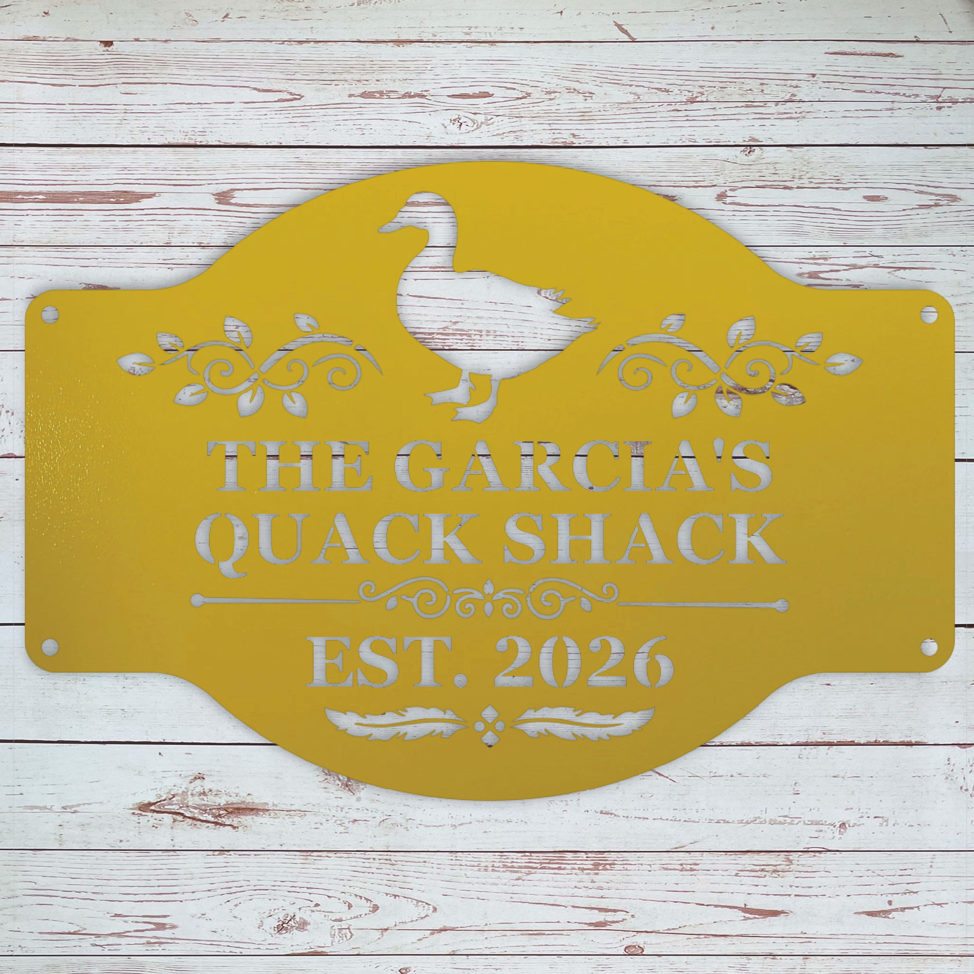 Custom duck sign for barn fence gate or homestead