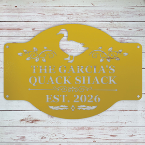 Custom duck sign for barn fence gate or homestead