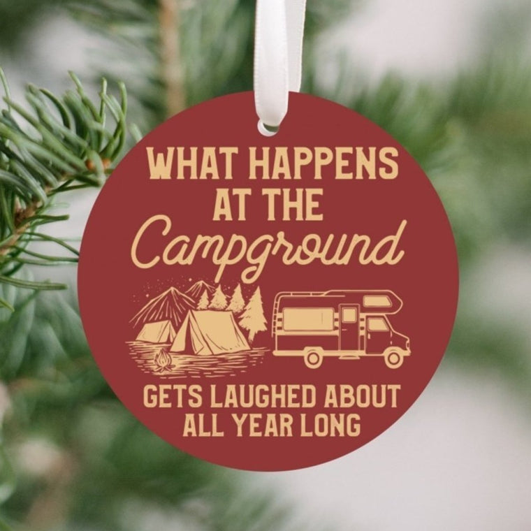 Funny Camping Christmas Gift Ornament | Farmhouse World