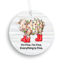 Funny Sheep Christmas Ornament | Farmhouse World