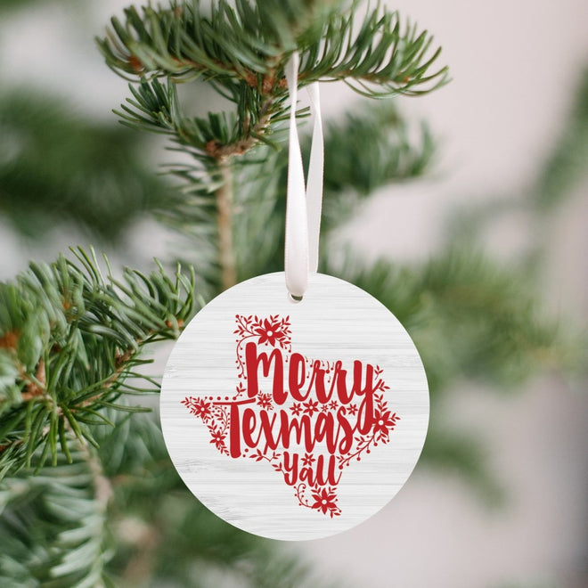 Merry Texmas Y'all - Texas Chrismas Ornament | Farmhouse World