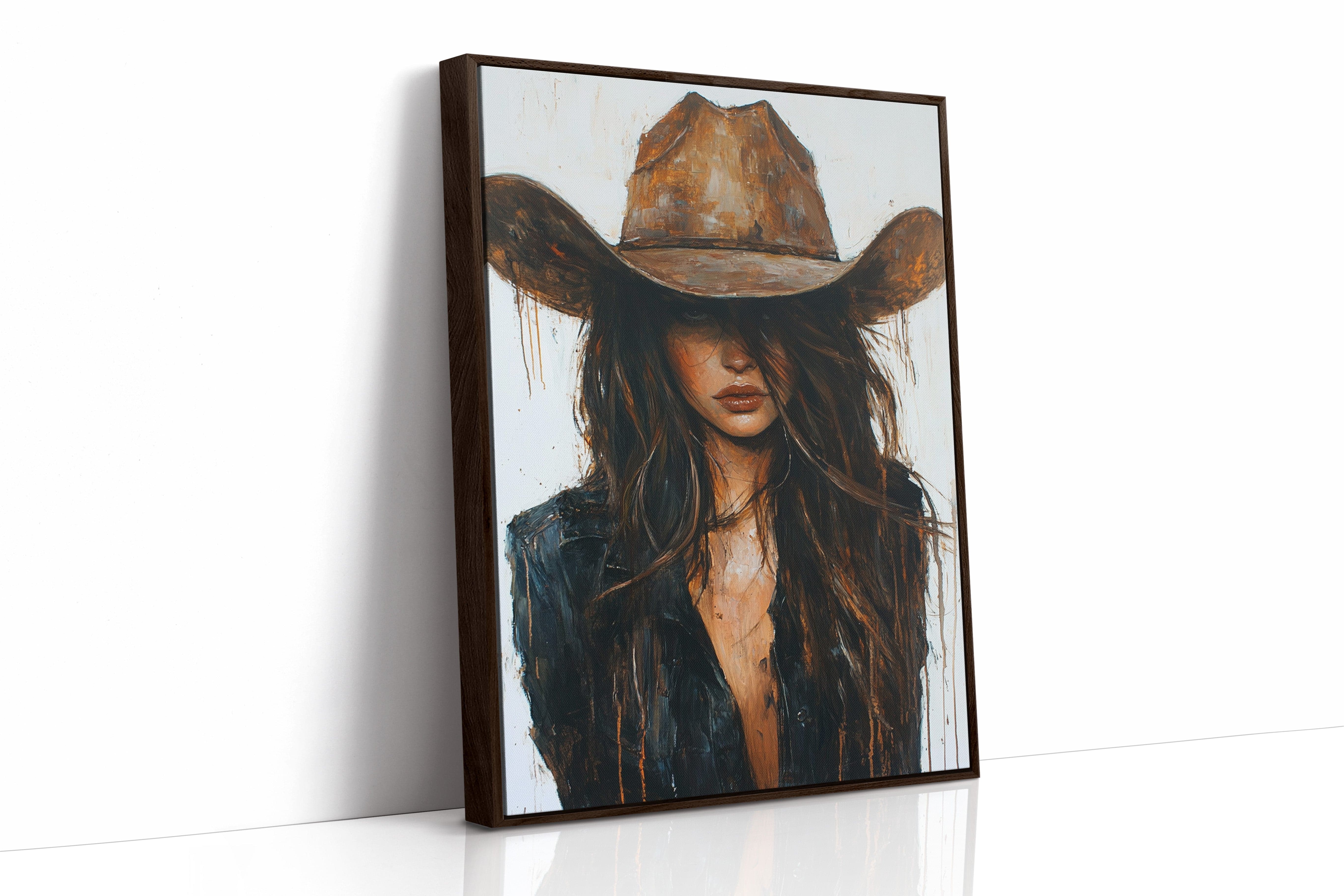 boho western cowgirl wall art with desert tones