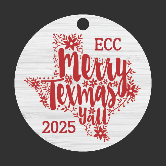 Personalized Merry Texmas Y'all Ornament