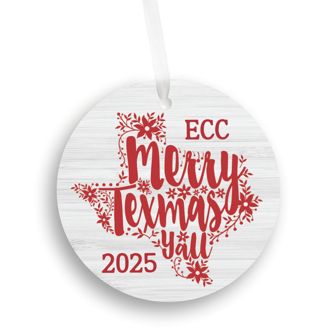 Personalized Merry Texmas Y'all Ornament
